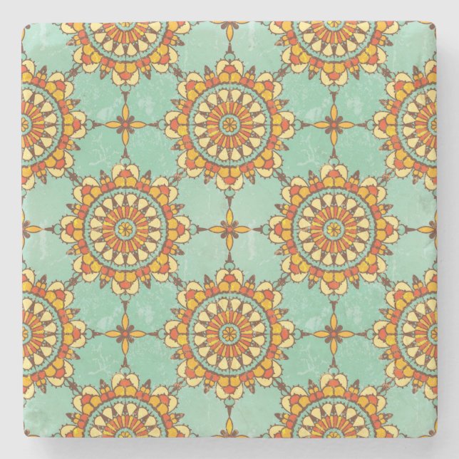 Ornamental pattern stone coaster (Front)