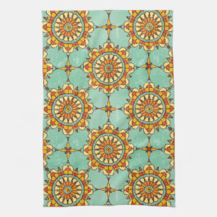 Ornamental pattern tea towel