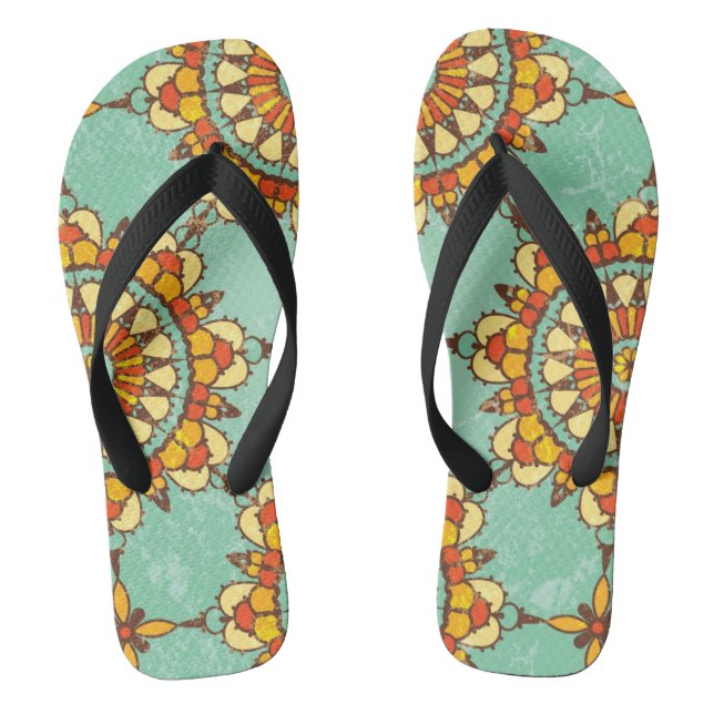 Ornamental pattern thongs (Footbed)