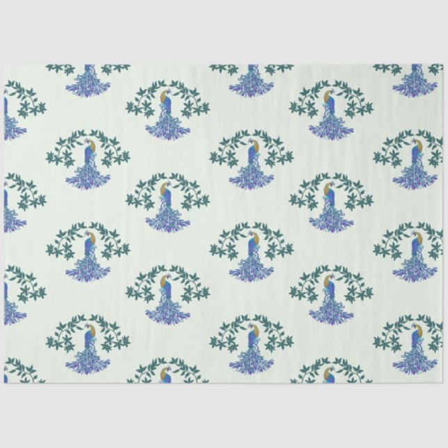 Ornamental Peacocks Tissue Paper (Front)