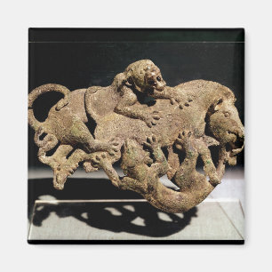 Ornamental plaque depicting a wild boar magnet