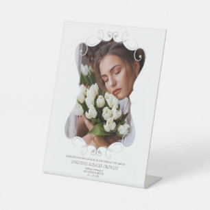 Ornamental Reserved Wedding Seat Tribute Loved One Pedestal Sign