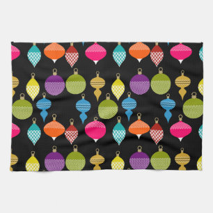 Ornamental Retro Christmas Decorative Ball Tea Towel