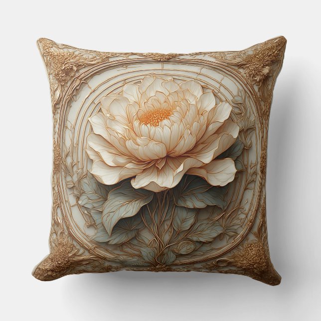 Ornamental Rose Design Cushion (Front)