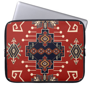 Ornamental Rug Design: Vintage Geometric. Laptop Sleeve