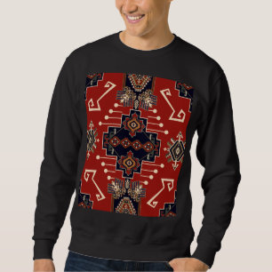 Ornamental Rug Design: Vintage Geometric. Sweatshirt