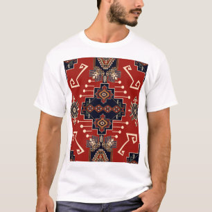 Ornamental Rug Design: Vintage Geometric. T-Shirt