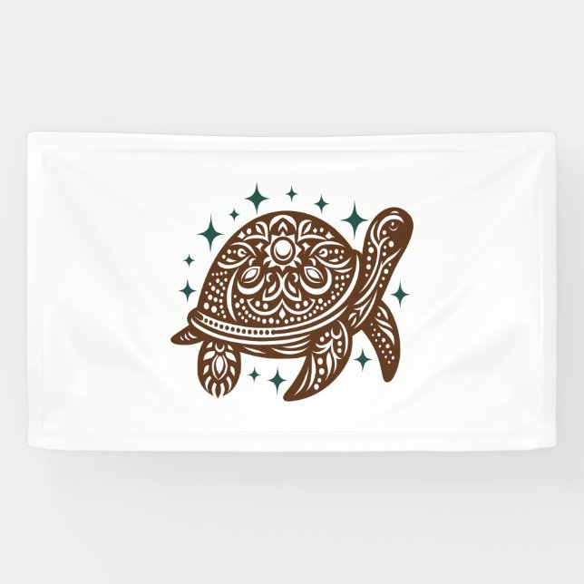 Ornamental Sea Turtle Banner (Horizontal)