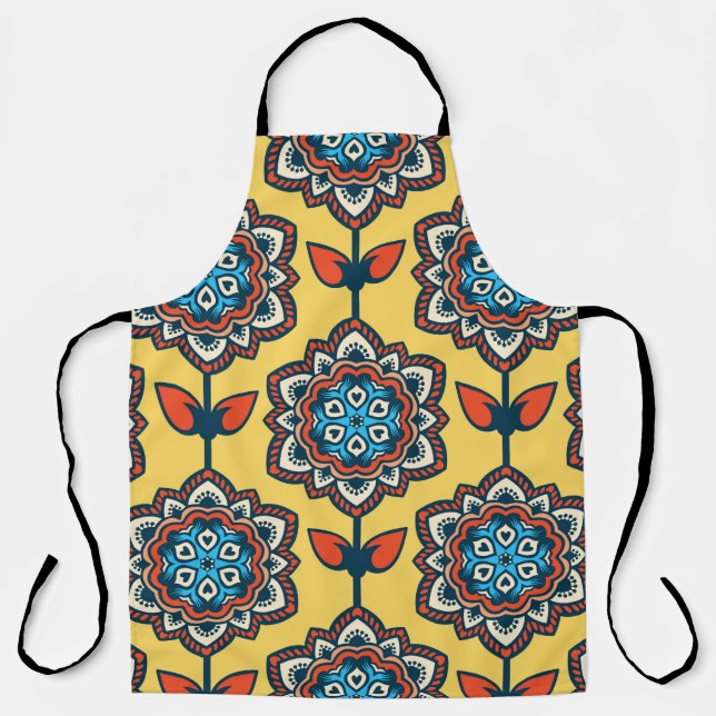 Ornamental seamless decor pattern apron (Front)