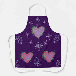 ornamental snowflake christmas apron