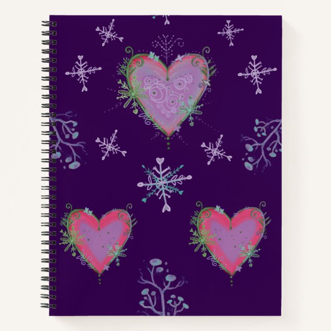 ornamental snowflake christmas notebook (Front)