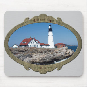 Ornamental Stone Frame Portland Head Mouse Pad