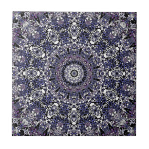 Ornamental style geometric moroccan kaliedoscope m ceramic tile