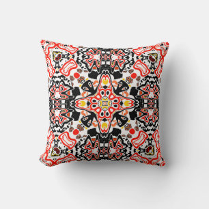 Ornamental style geometric moroccan kaliedoscope m cushion