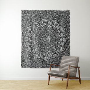 Ornamental style geometric moroccan kaliedoscope m tapestry