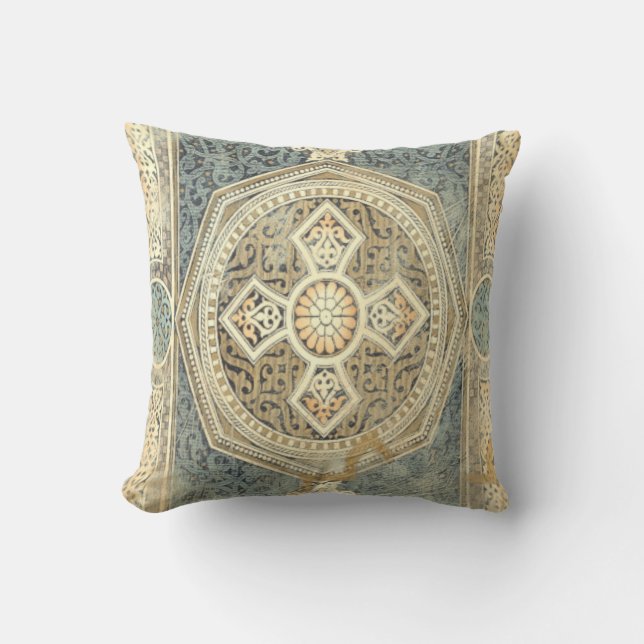 Ornamental Tapestry with Ornate Geometric Design Cushion (Front)