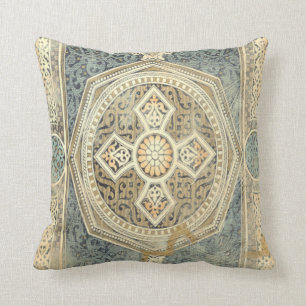 Ornamental Tapestry with Ornate Geometric Design Cushion