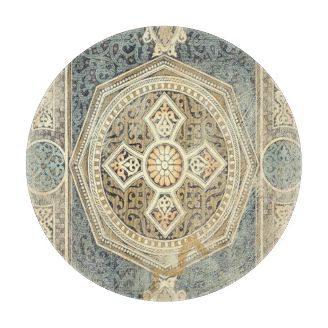 Ornamental Tapestry with Ornate Geometric Design Cutting Board (Front)