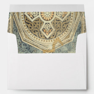 Ornamental Tapestry with Ornate Geometric Design Envelopes