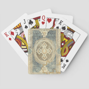 Ornamental Tapestry with Ornate Geometric Design Playing Cards