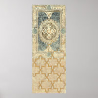 Ornamental Tapestry with Ornate Geometric Design