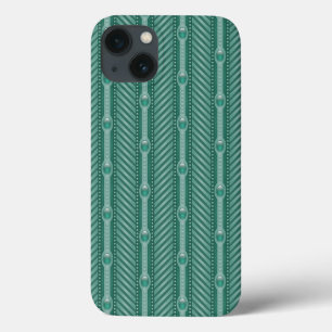 Ornamental Teal Pattern iPhone 13 Case