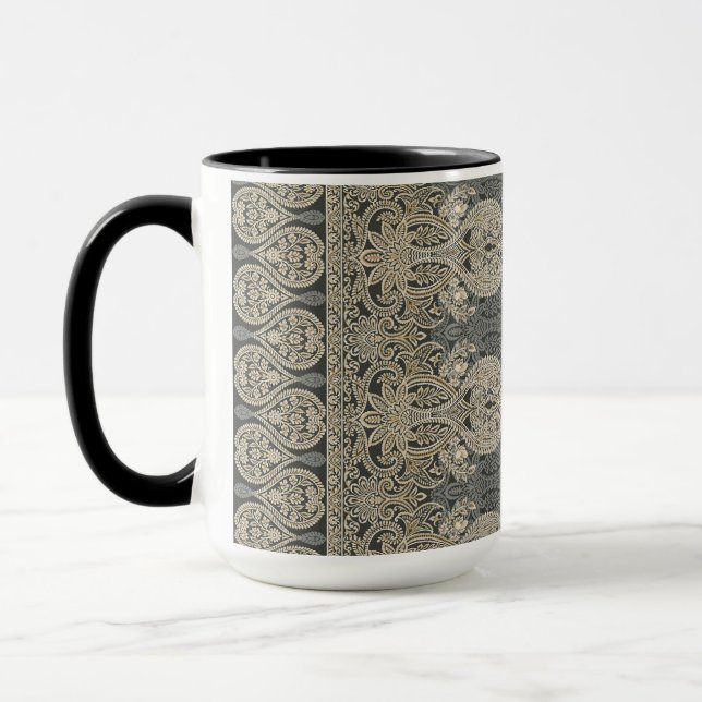 Ornamental Traditional Paisley design Mug (Left)