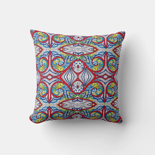 Ornamental Tribal Seamless pattern. Illustration.  Cushion (Front)