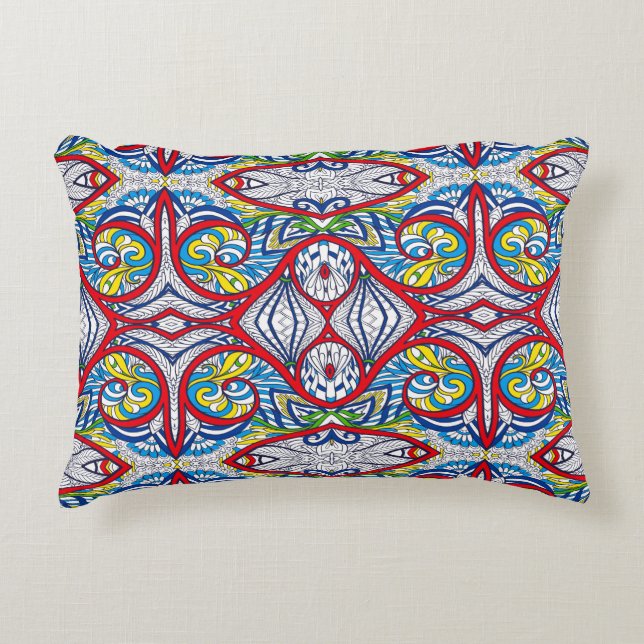 Ornamental Tribal Seamless pattern. Illustration.  Decorative Cushion (Front)