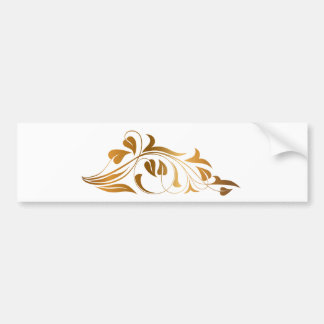 Ornamental white background bumper sticker