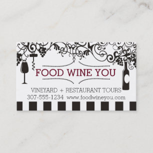 Ornamental wine charms food wine vineyard business card