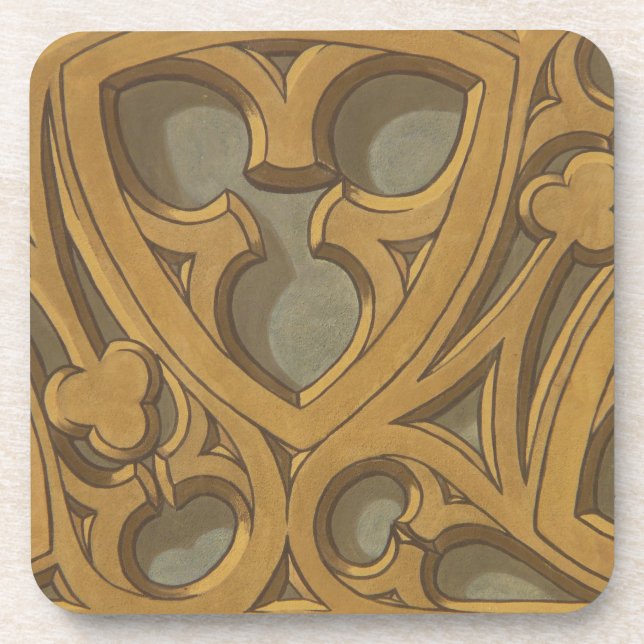 Ornamental Wooden Design Coaster (Front)