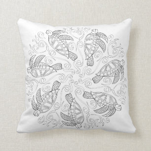 OrnaMENTALs #0026 Sea Turtle Splash Colour Your Cushion