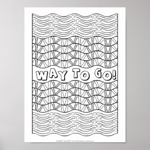 OrnaMENTALs #0161 Way to Go Colour Your Own Poster