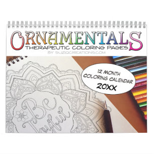 OrnaMENTALs 12-Month Therapeutic Colouring Pages Calendar