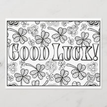 OrnaMENTALs Good Luck Shamrocks Colour Your Own