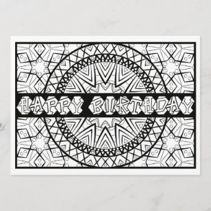 OrnaMENTALs Happy Birthday Sundial Colour Your Own Card