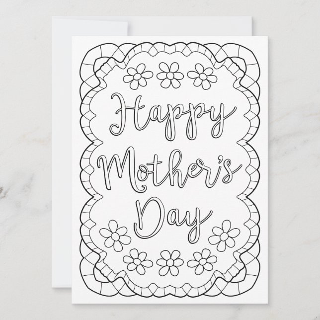 OrnaMENTALs Happy Mother's Day Colour Your Own Card (Front)