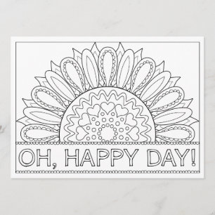 OrnaMENTALs Oh Happy Day Whimsical Colour Your Own Card