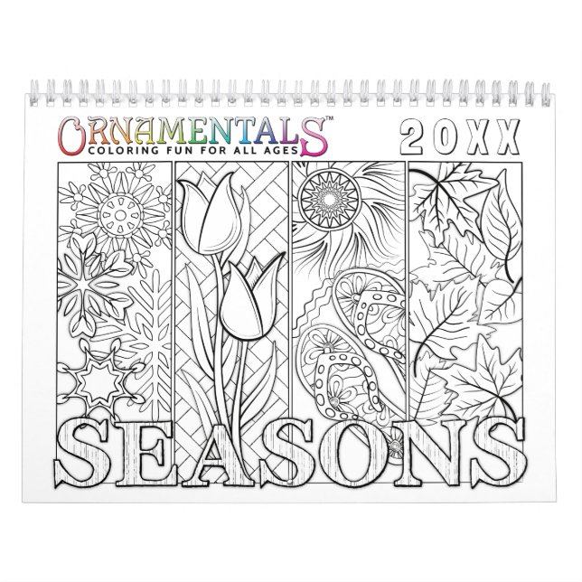 OrnaMENTALs Seasons Colouring Through the Year Calendar (Cover)