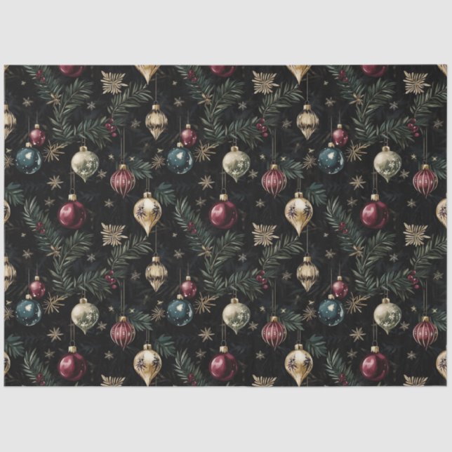 Ornaments and Foliage Elegance Tissue Paper (Front)