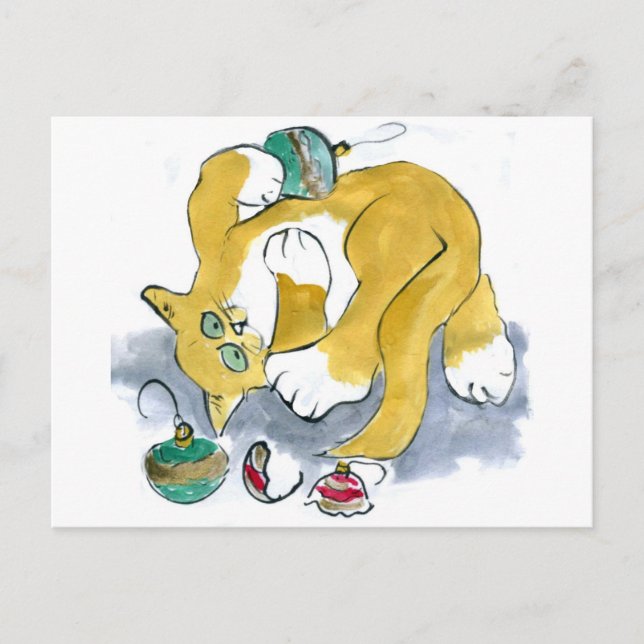 Ornaments and Sammy the Contortionist Postcard (Front)