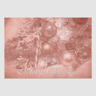 Ornaments Merry Christmas Rose Gold Holiday Tree Tissue Paper