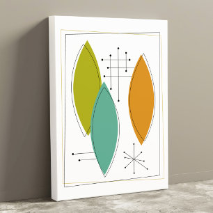 Ornaments Mid-century Modern Wrapped Canvas