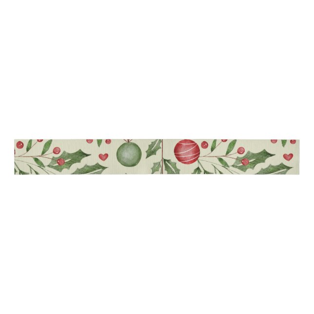 Ornaments of Joy Grosgrain Ribbon (Front)