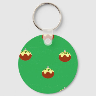 Ornaments on green key ring