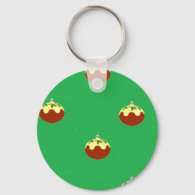 Ornaments on green key ring (Front)