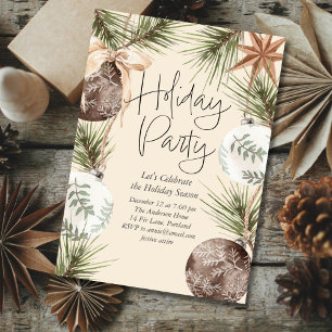 Ornaments Surround Holiday Party Card