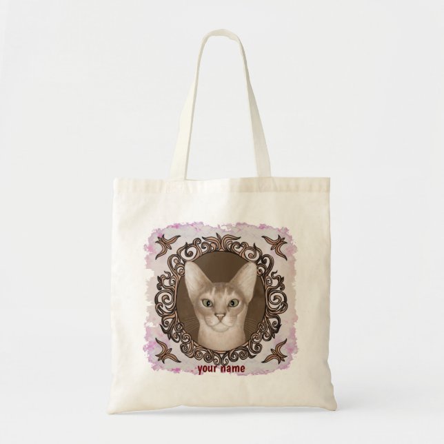 Ornate Abyssinian Cat  Tote Bag (Front)