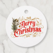 Ornate Angel-Merry Christmas-Retro